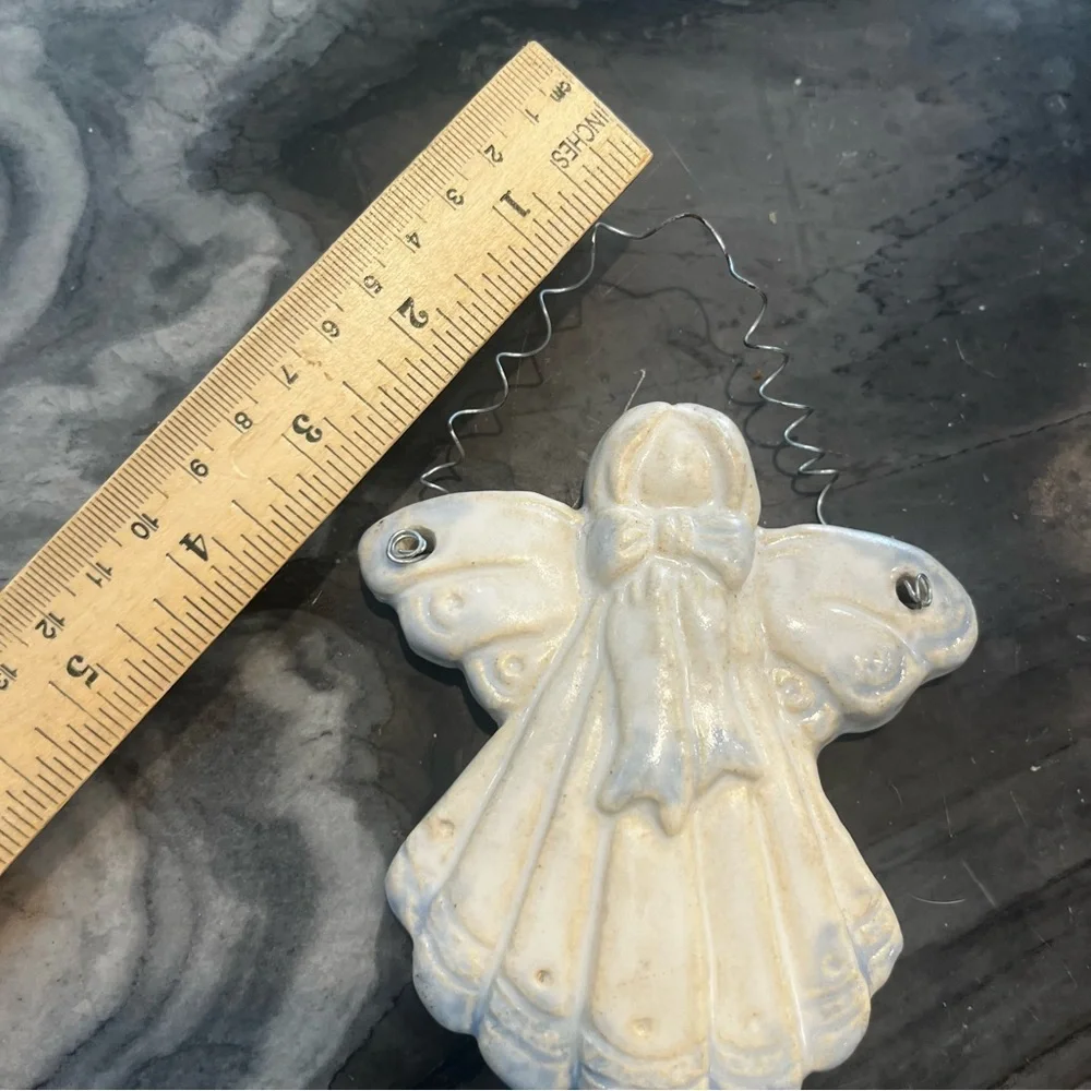 Magical Pottery 1982 Light Blue Angel Pottery Wall Hanger